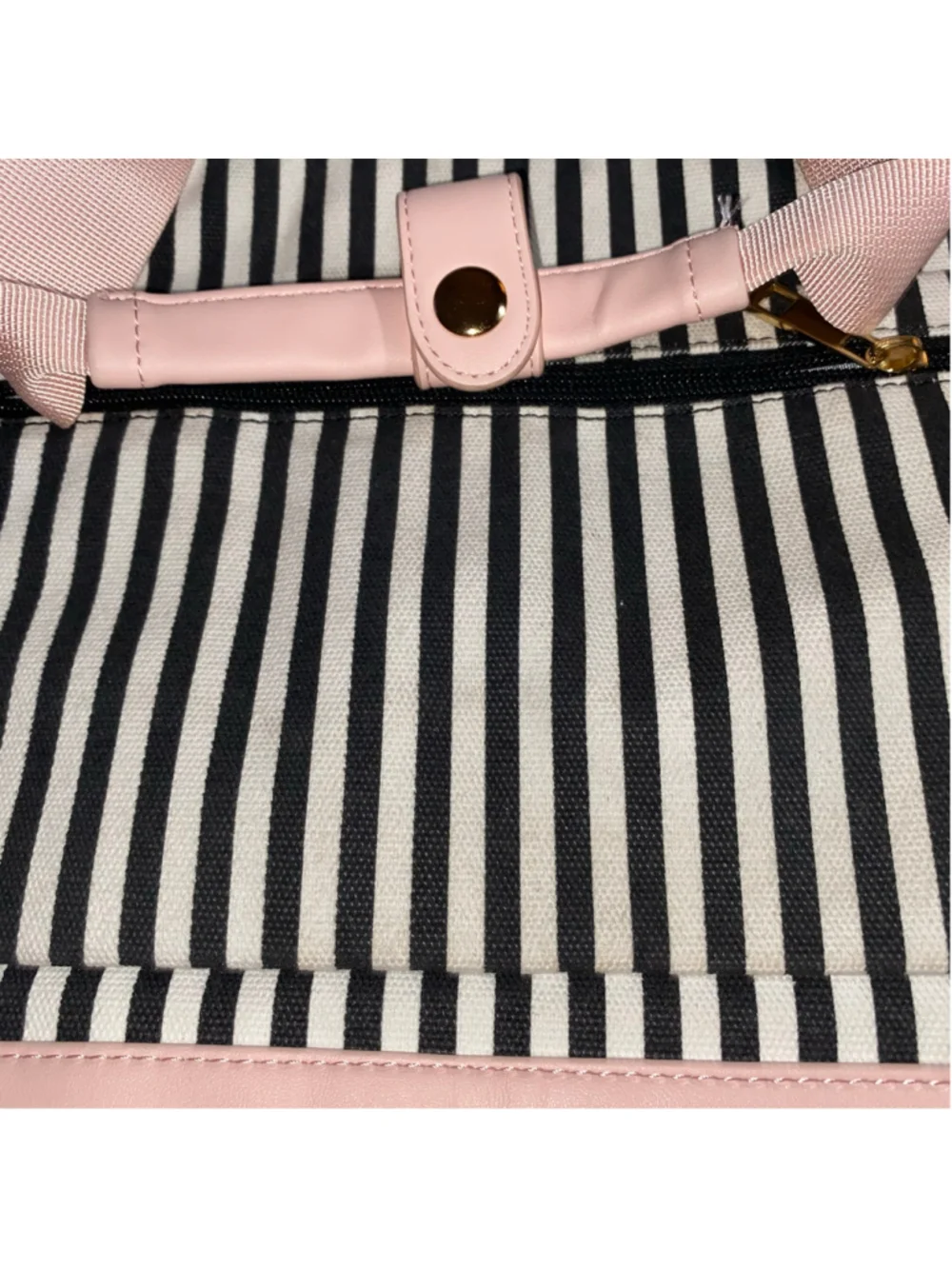 Women's Bosidu Large Padded Laptop Bag Pink and Black Striped